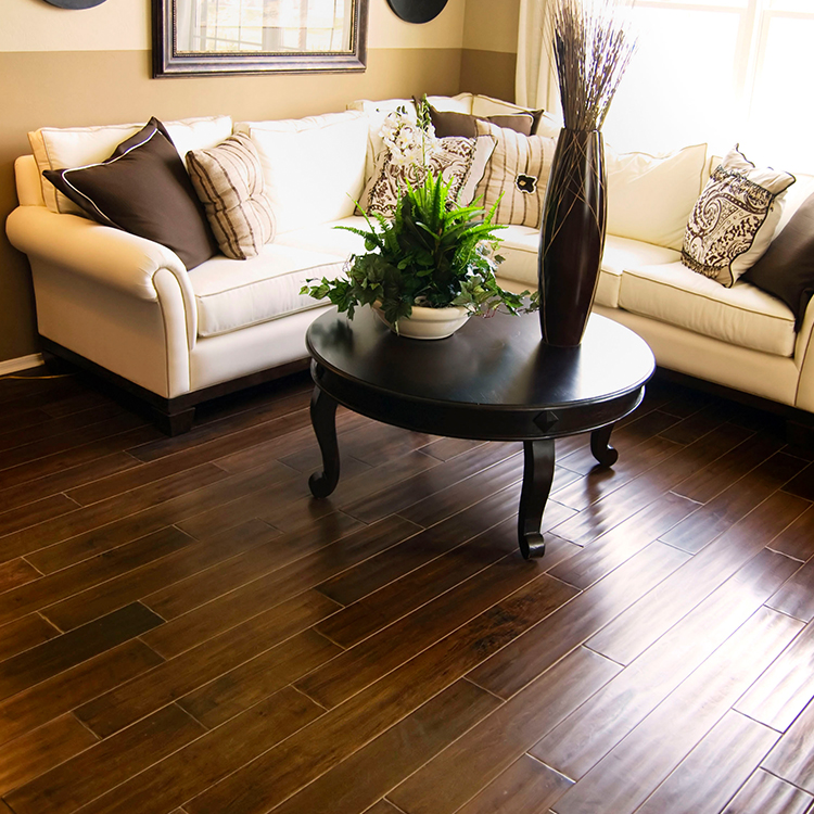 Hardwood flooring in modern living room